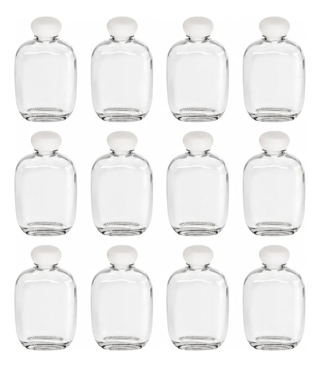 Pack 12 Botellas De Vidrio 125ml Tapa Rosca Hermética